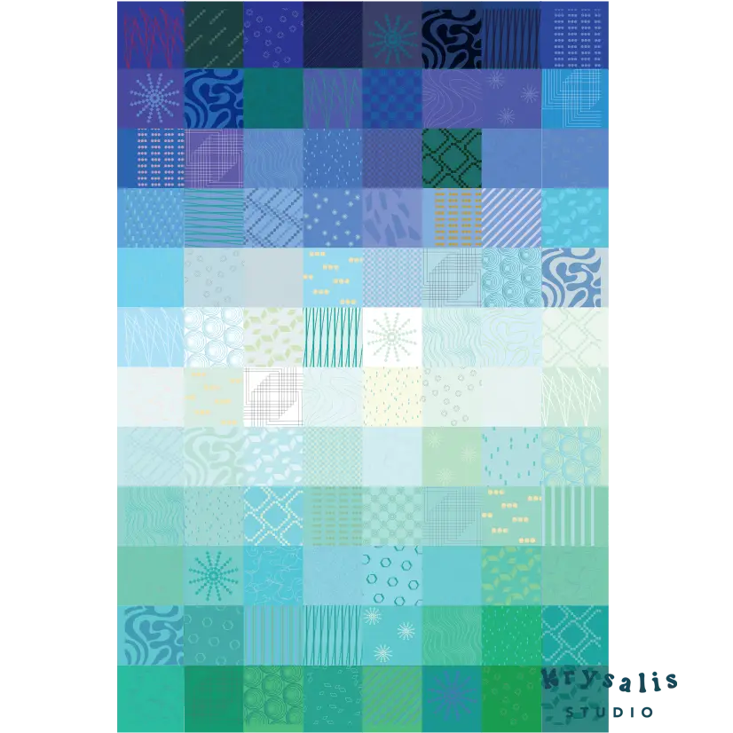 Cool Ombre squares panel - SOLD OUT