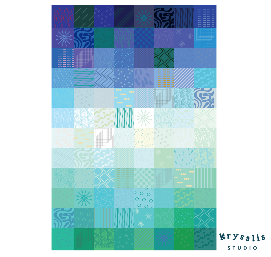 Cool Ombre squares panel