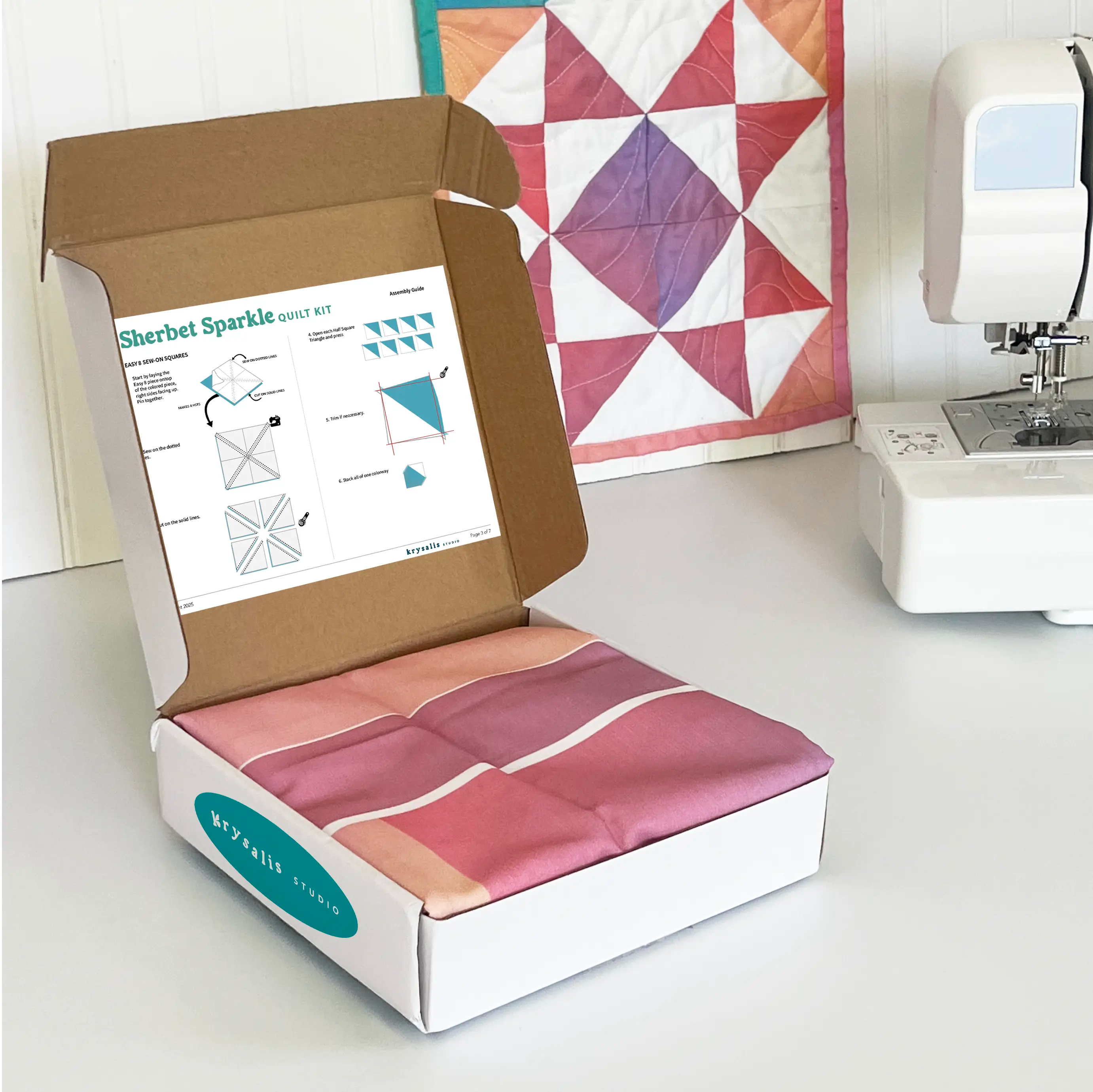 Sherbet Sparkle No Math Quilt Kit